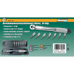 Mannesmann M18315 Drehmomentschlüssel-Set 1/4 (6.3 mm) 5 - 25 Nm