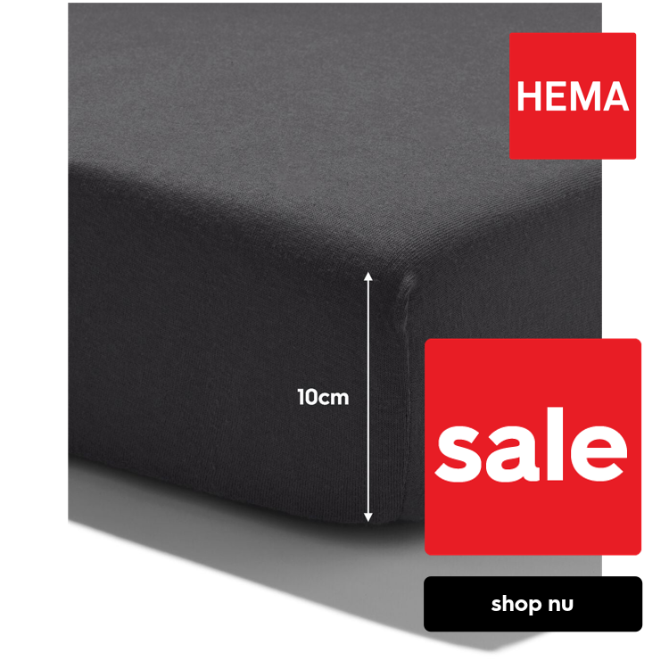HEMA Topper hoeslaken 180x220cm zacht katoen donkergrijs (donkergrijs)