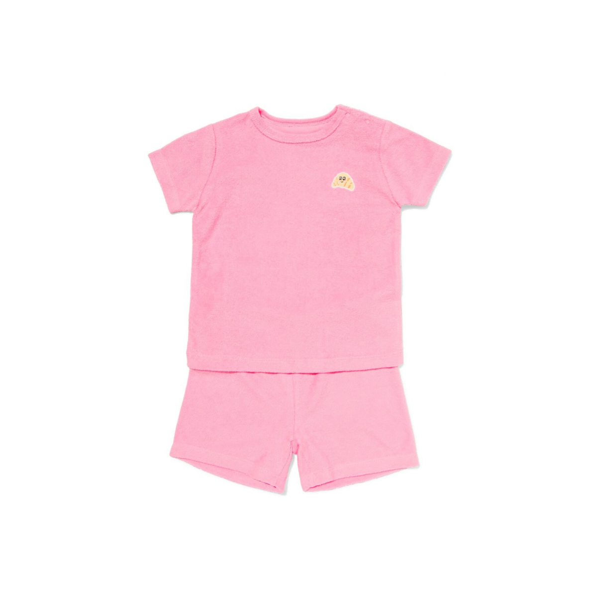 HEMA Babypyjama badstof roze (roze)