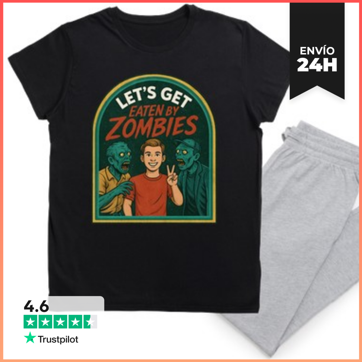 Pijama Lets Get Eaten by zombies laTostadora