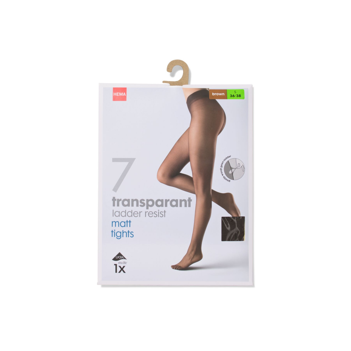HEMA Panty 7denier anti-ladder bruin (bruin)
