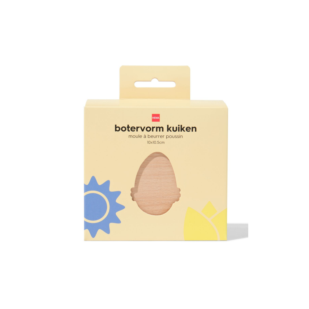 HEMA Botervorm kuiken 10x10.5cm hout