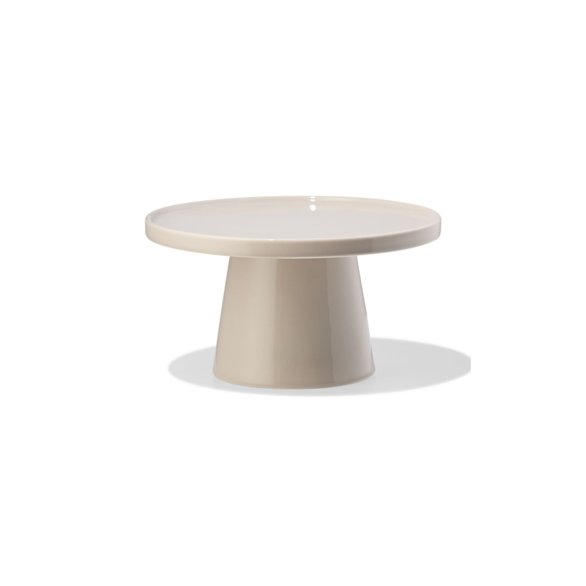 HEMA HEMA Taartplateau ⌀18x8cm KNAP New Bone Grijs (grijs)