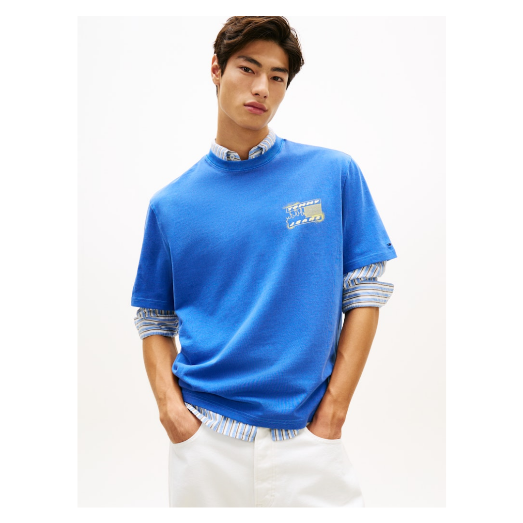 Tommy Jeans - Herren T-Shirt - fizzy blue - Größe: XXL - bei Tara-M