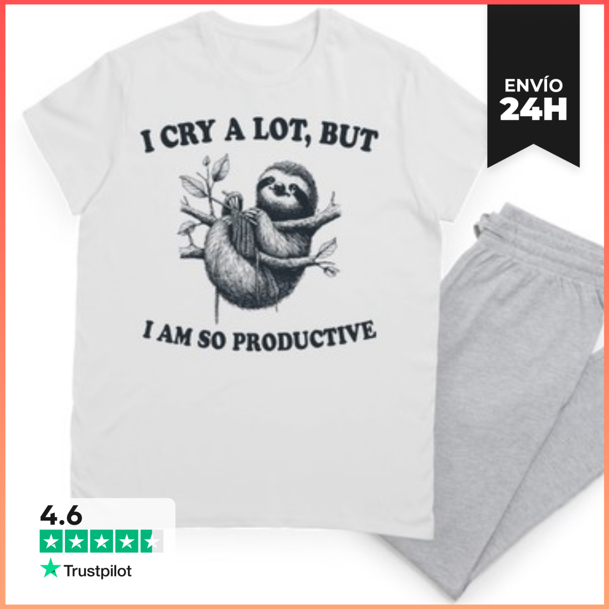 Pijama I CRY A LOT BUT I AM SO PRODUCTIVE laTostadora