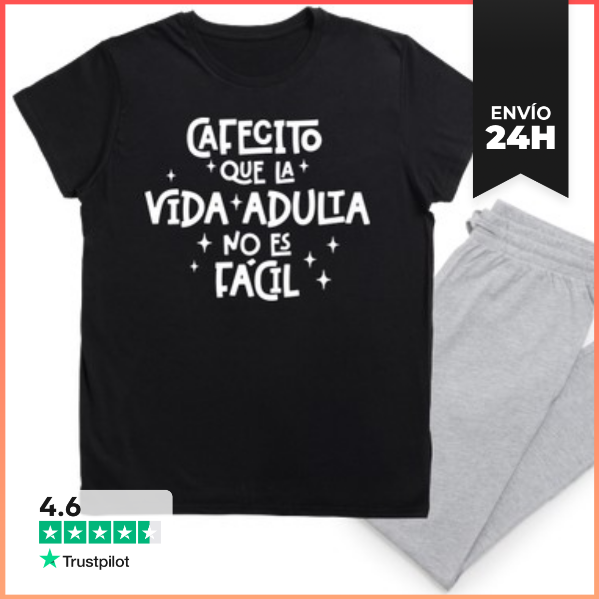 Pijama Cafecito Que La Vida Adulta No Es Facil LaTostadora