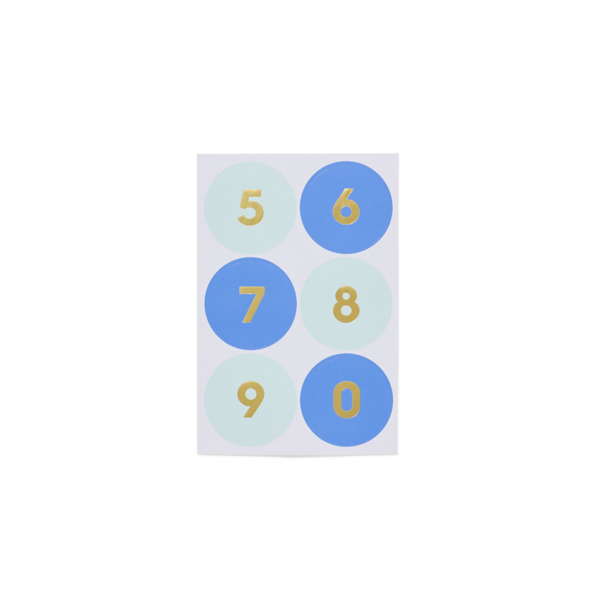 HEMA Stickers cijfers blauw - 5 stuks (blauw)