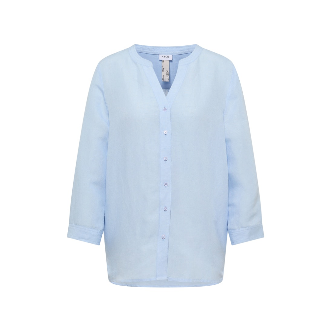 cecil Bluse 3/4-Arm Split Neck Leinen-Viskose Rot