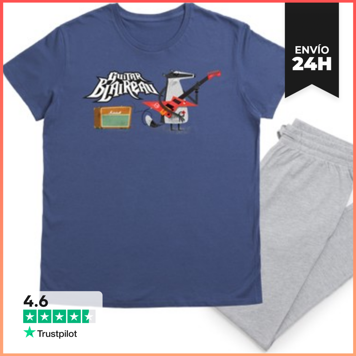 Pijama tejón de guitarra laTostadora