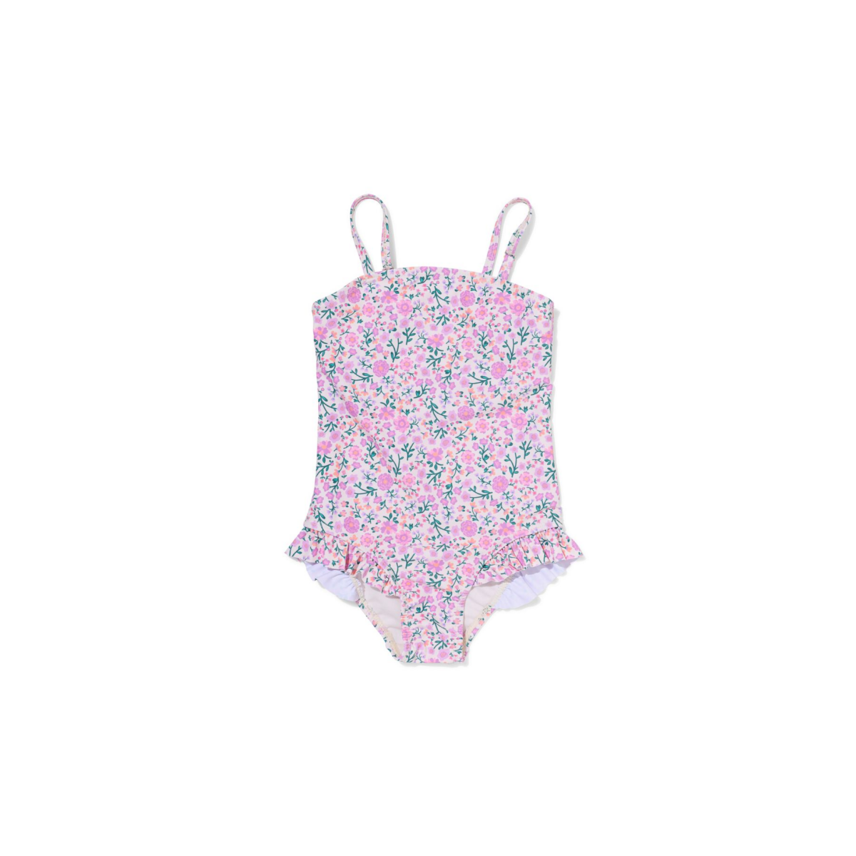 HEMA Kinderbadpak bloemen lila (lila)