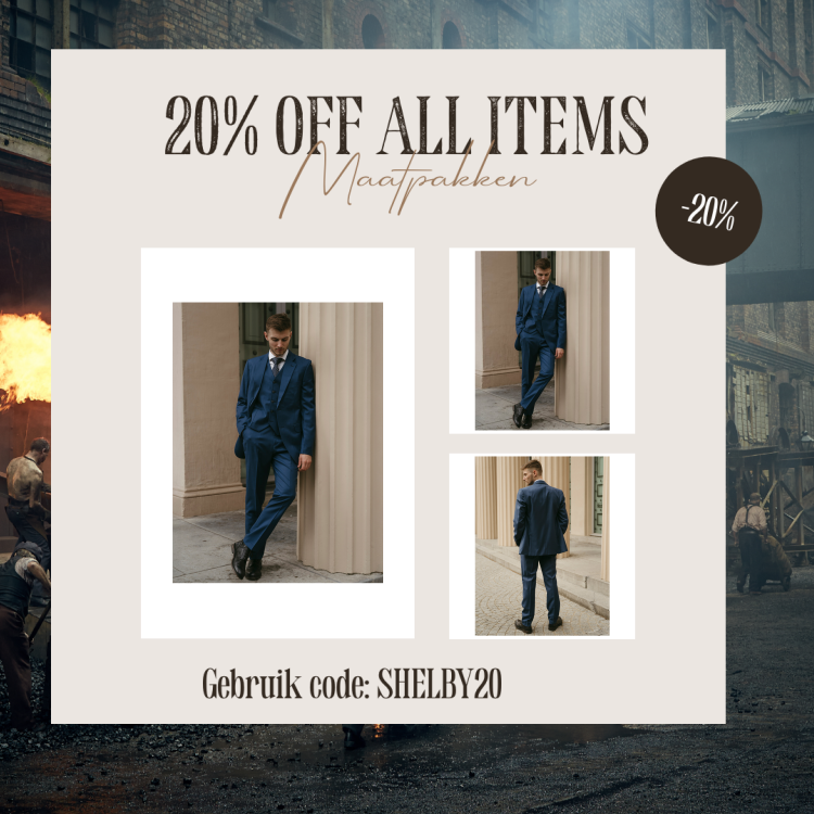 Maatpak Voor Heren | 3-delig Pak | Marineblauw | Kamgaren Wol | Lichtgewicht & Ademend | Peaky Blinders