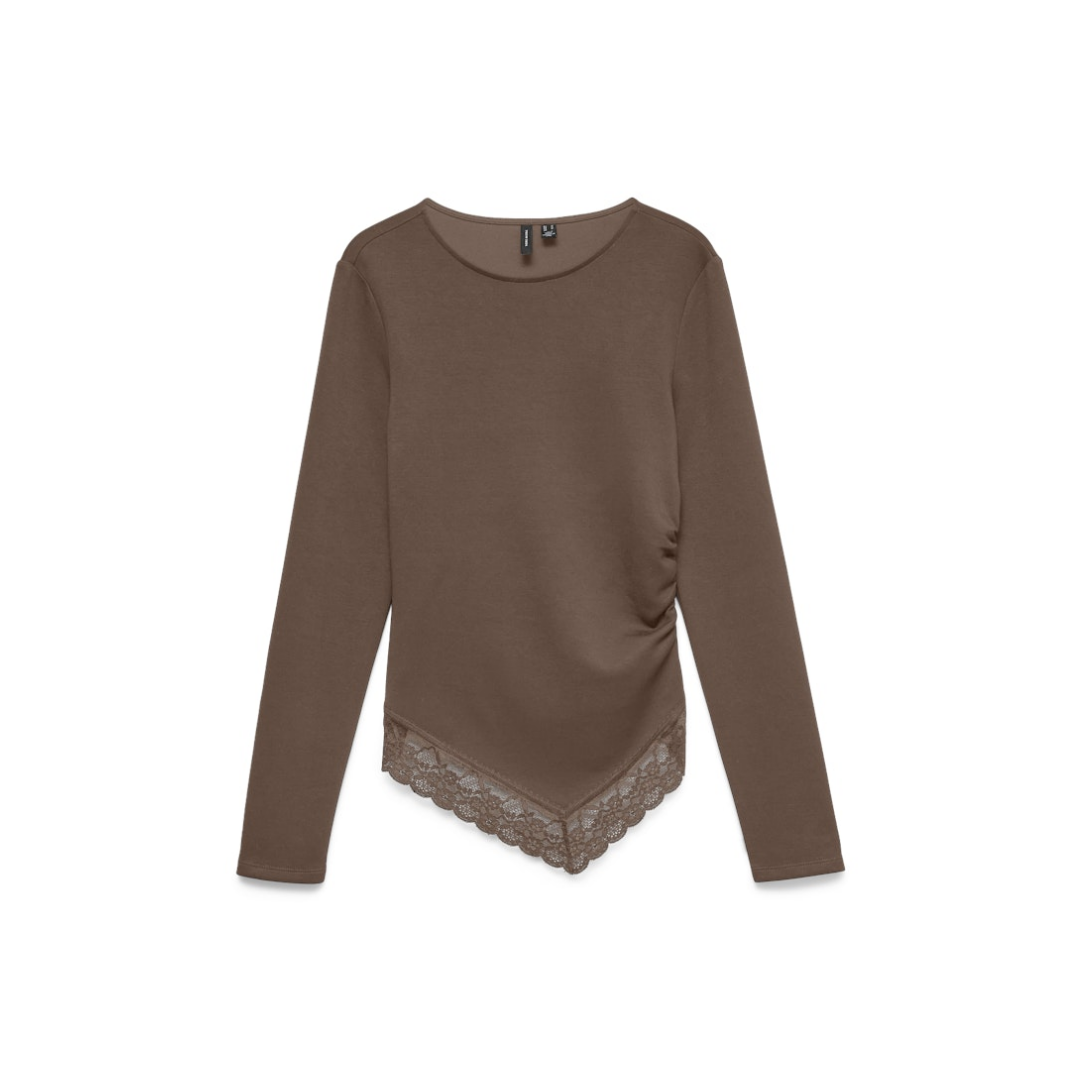 Vero Moda - Damen Langarmshirt - cocoa brown - Größe: L - bei Tara-M