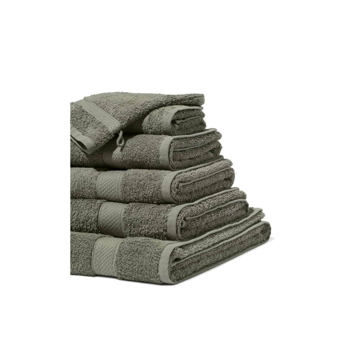HEMA Handdoeken - zware kwaliteit legergroen (legergroen)