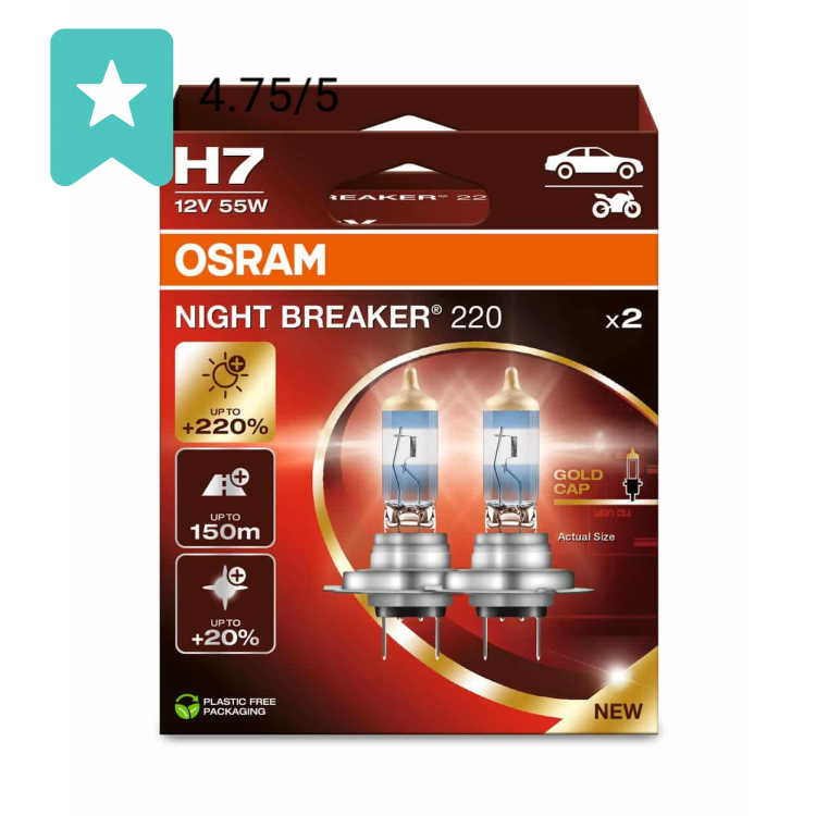 Osram Night Breaker 220 H7 12V 55W - 64210nb220-2hb - 2 stuks | Dutch Performance Products
