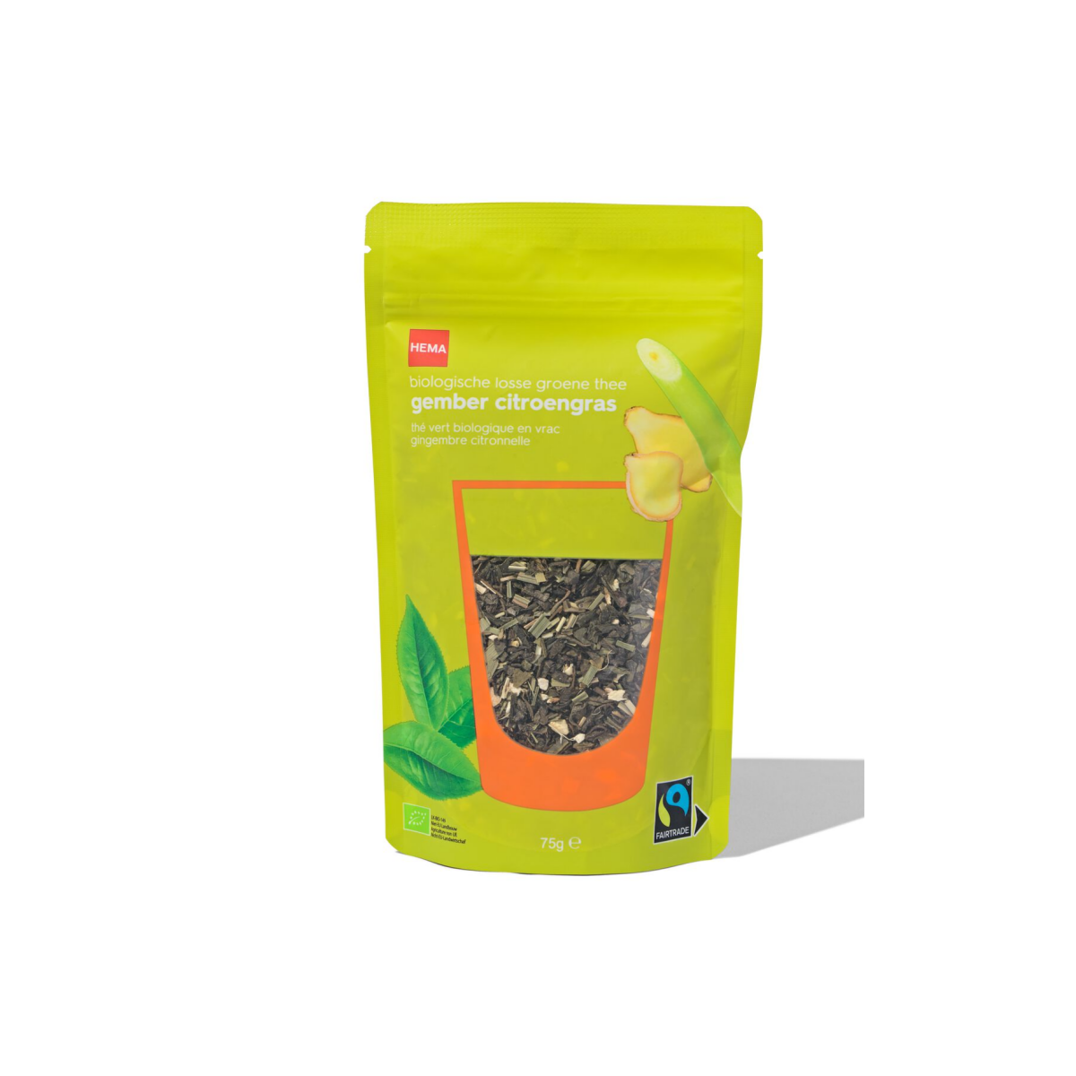 HEMA Navulling bio groene thee gember-citroengras 75gr