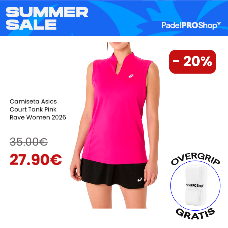 Asics Maglietta Asics Court Canotta Pink Rave Donna 2026