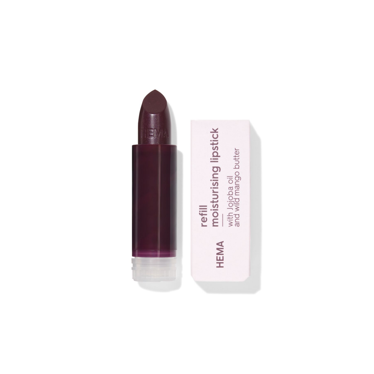 HEMA Navulling moisturising lipstick 46 powerful plum - crystal (paars)