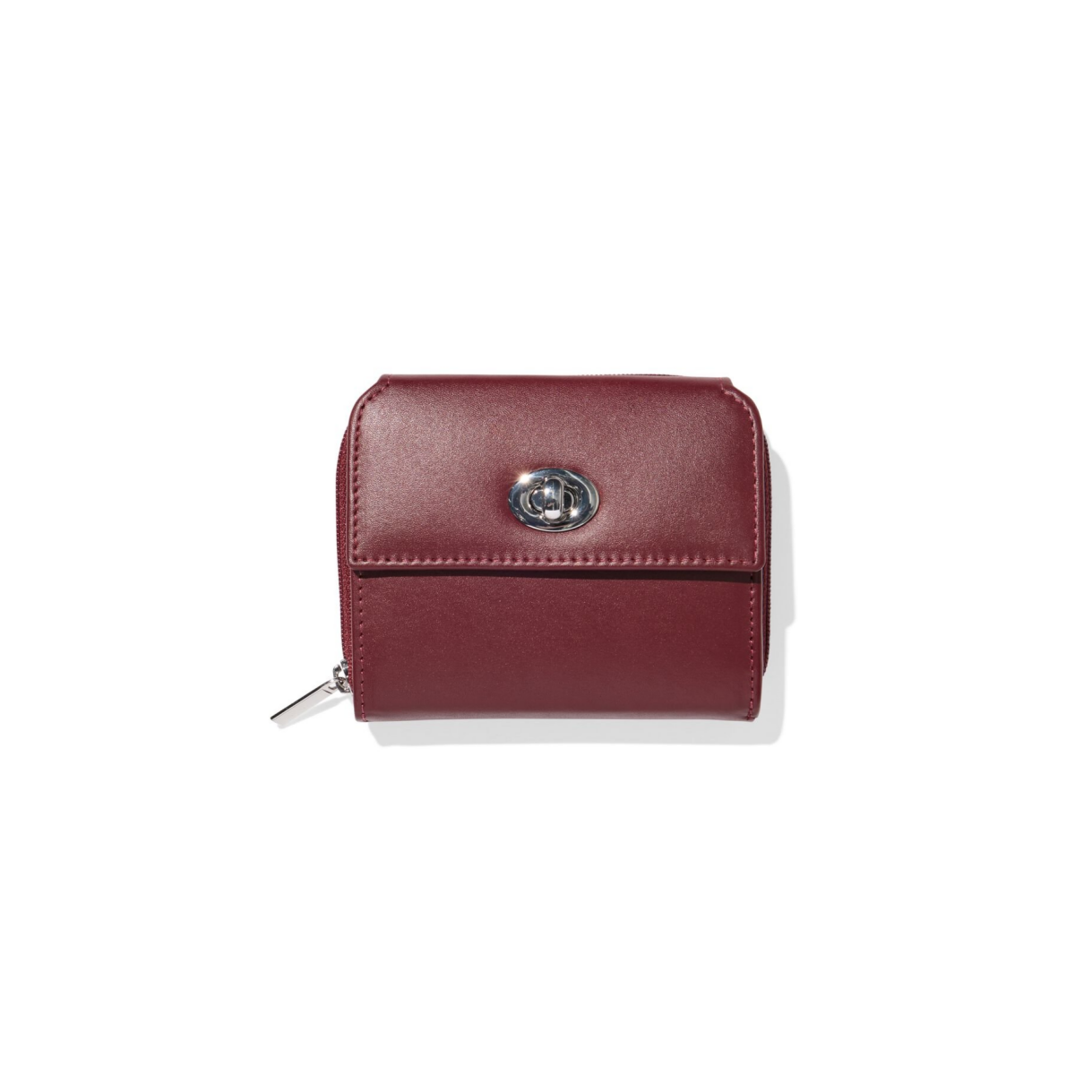 HEMA HEMA Ritsportemonnee Met Flap Leer Rood