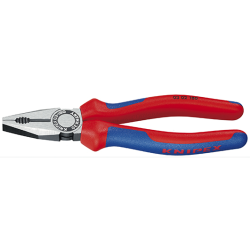 Knipex Platspitse Tang met Zijsnijder (Telefoontang) | 200 mm Lengte | Meer- Componentengrepen | Zwart Geatramenteerd - 26 12 200 SB Knipex Platspitse Tang met Zijsnijder (Telefoontang) | 200 mm Lengte | Meer- Componentengrepen | Zwart Geatramenteerd - 26 12 200 SB