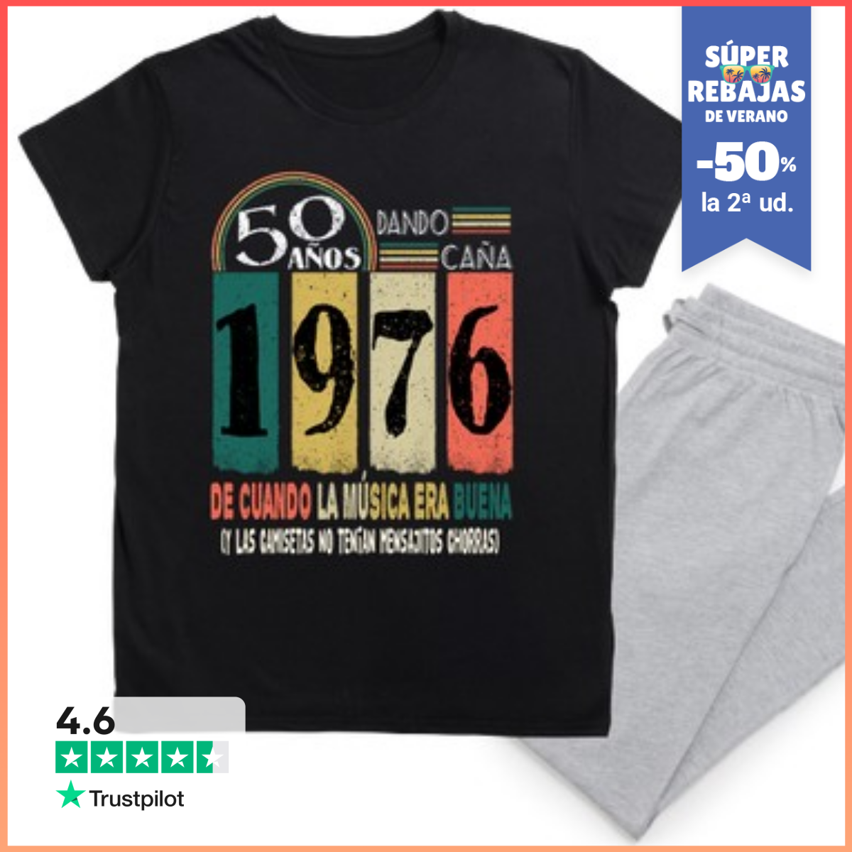 Pijama 50 Años 1976 Cumpleaños Retro LaTostadora
