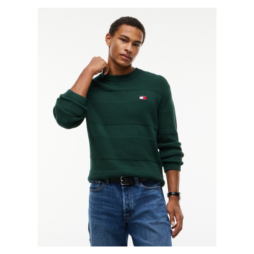 VAN GRAAF Tommy Jeans Herren Tanne Strickpullover Baumwolle Grün, Groß - Bild 2