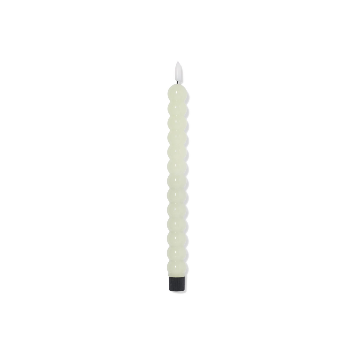HEMA HEMA Led-dinerkaars ⌀2.3x29cm Ribbel Lichtgroen (lichtgroen)