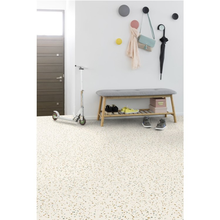 Dalle carrée de sol PVC effet terrazzo prête à poser felizia azure Gerflor - 61 cm x 61 cm x 0.35 cm — vue 3