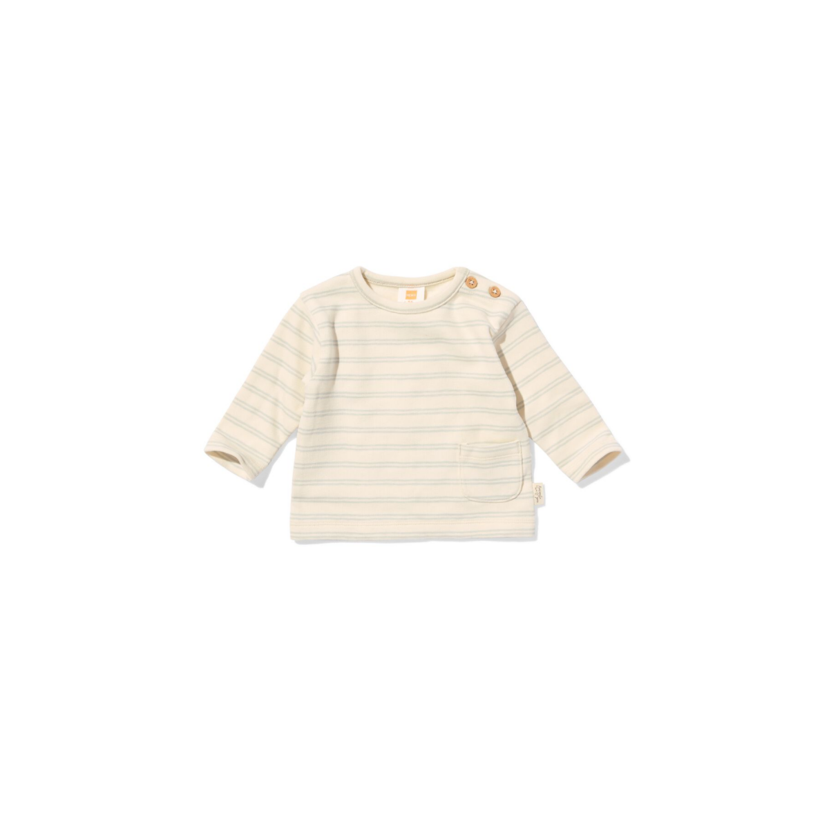 HEMA Baby T-shirt strepen ecru (ecru)