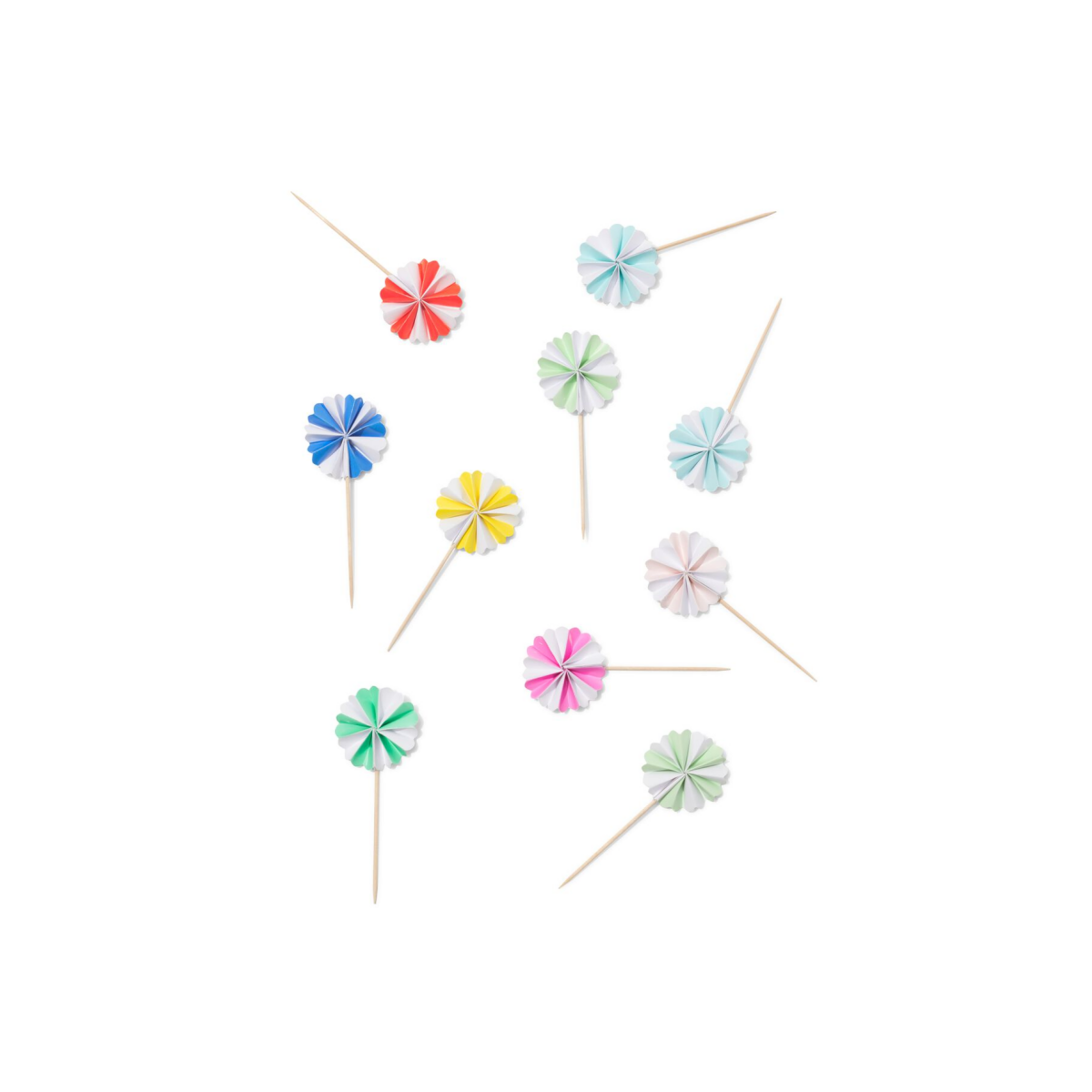 HEMA HEMA Cocktailprikker Waaier - 15 Stuks (multicolor)