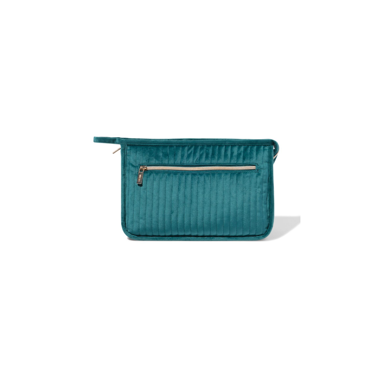 HEMA HEMA Toilettas 30x20cm Velours Rib Groen