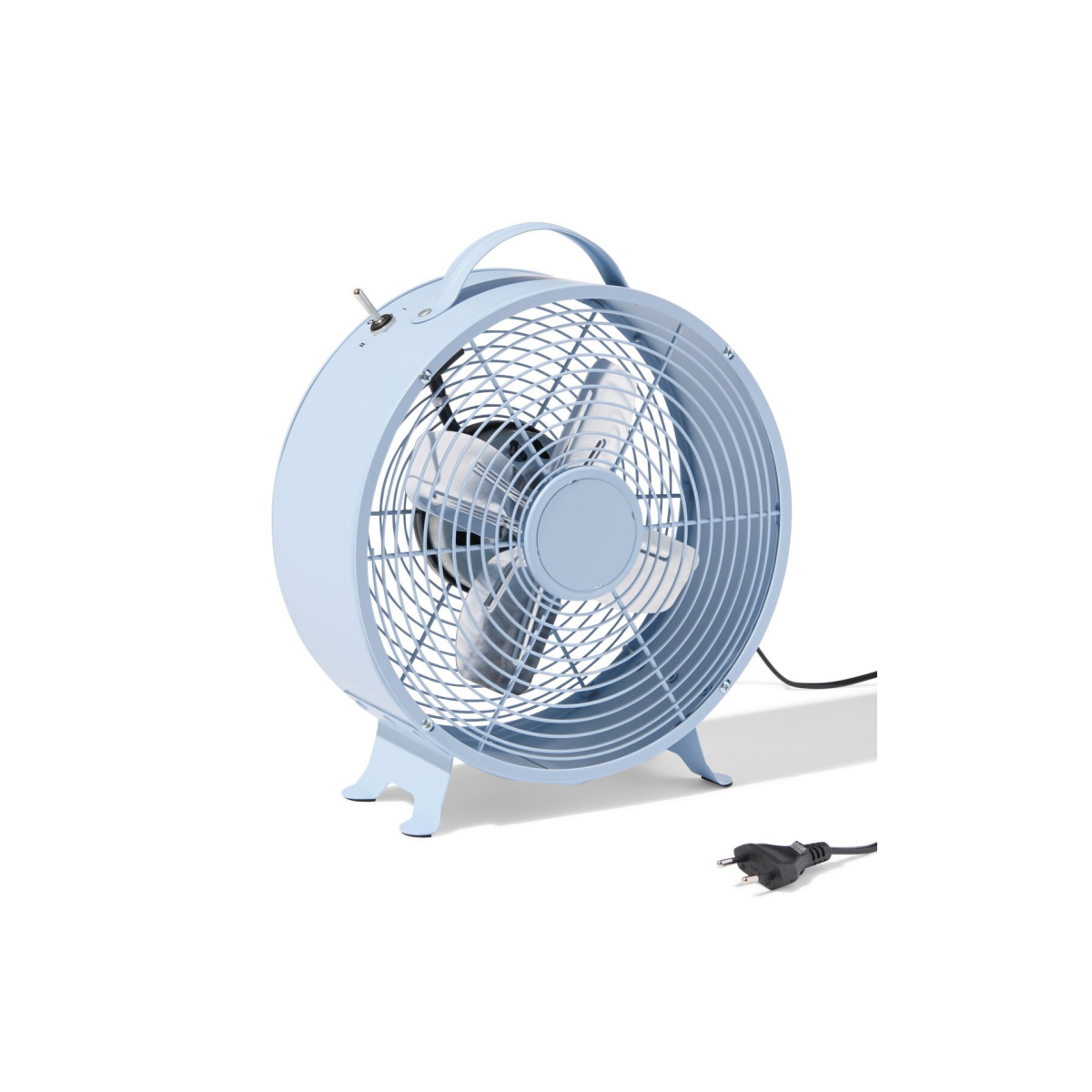 HEMA HEMA Tafelventilator Retro Ø25.8cm Blauw