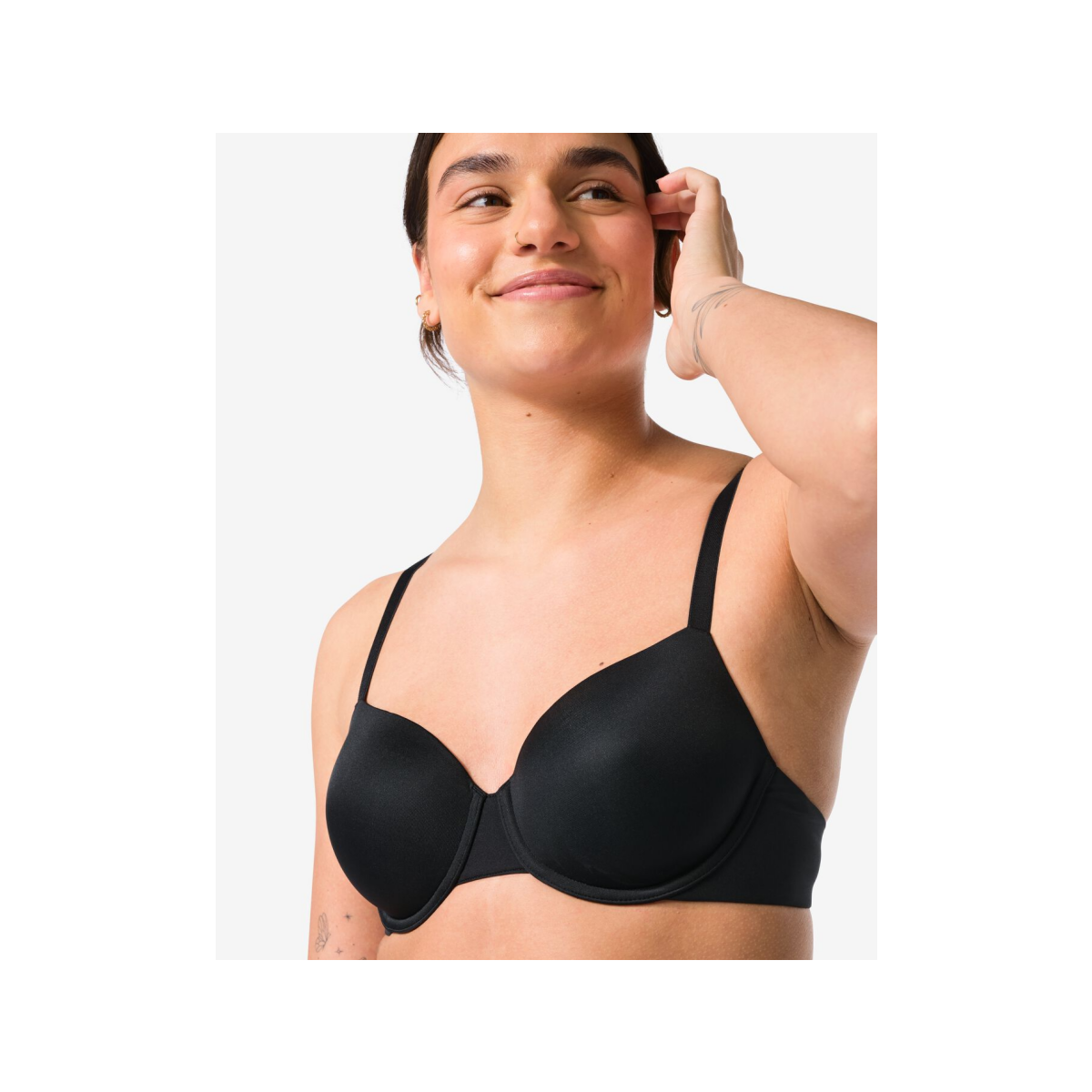 HEMA Voorgevormde bh met beugel zwart (zwart)