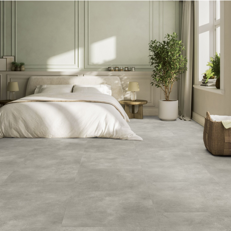 Dalle rectangulaire de sol PVC effet béton clipsable pepper taupe Gerflor - 72.87 cm x 38.88 cm x 0.42 cm — vue 3