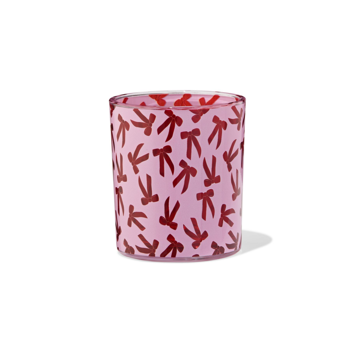 HEMA Theelichthouder 7x8cm glas strikjes