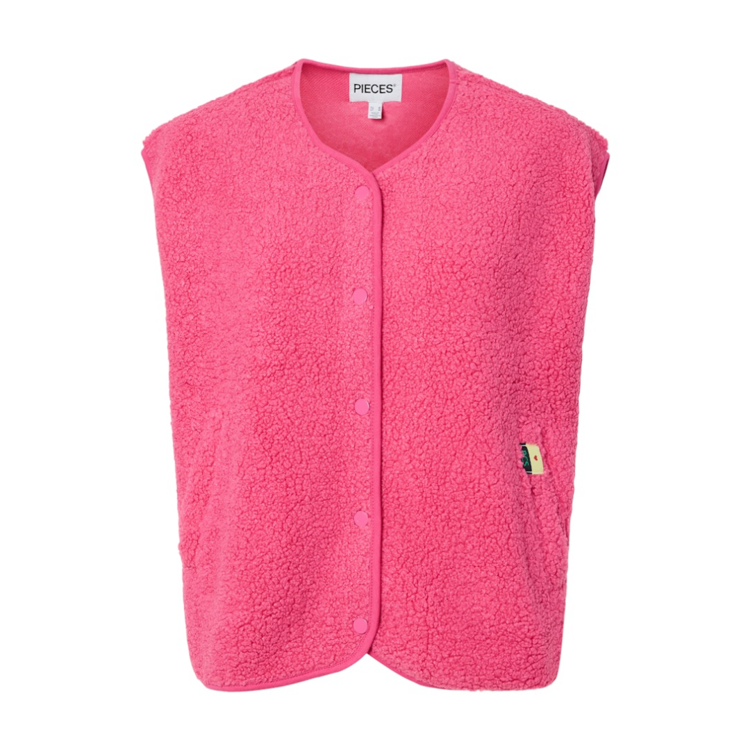 Pieces - Damen Weste - shocking pink - Größe: S - bei Tara-M