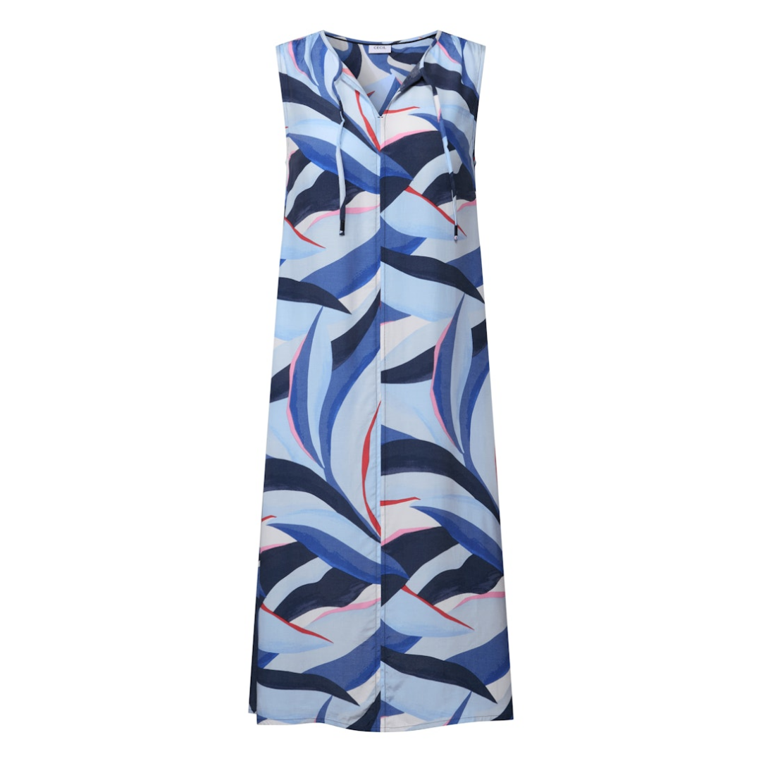 cecil Kleid Midi Viskose Urban Navy Blue