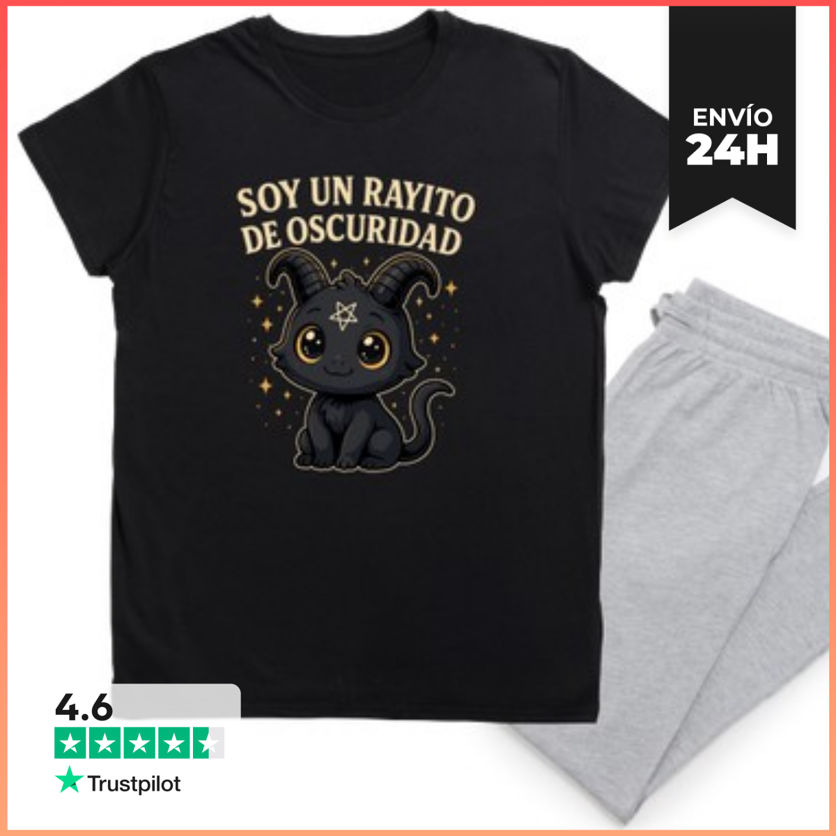 Pijama SOY UN RAYITO DE OSCURIDAD laTostadora