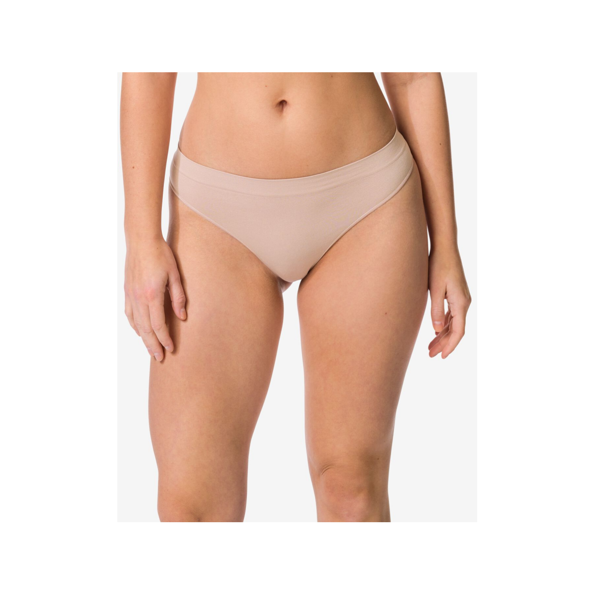 HEMA Damesstring naadloos micro beige (beige)