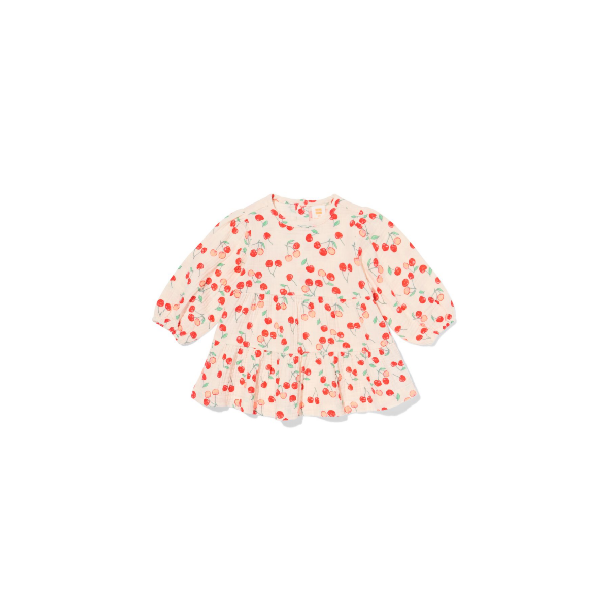HEMA Babyjurk mousseline kersen ecru (ecru)