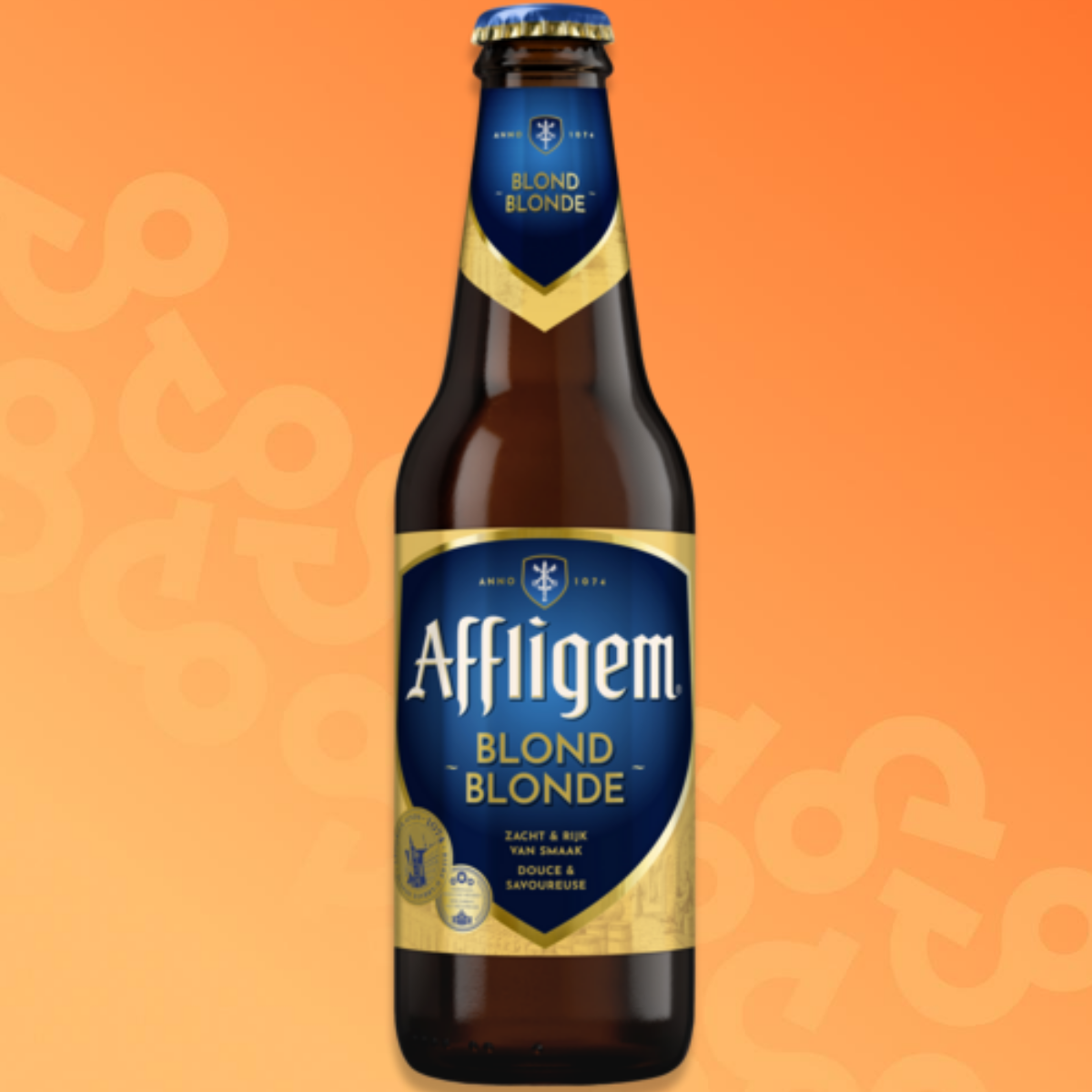 30 cl bottle of Affligem Blond abbey beer