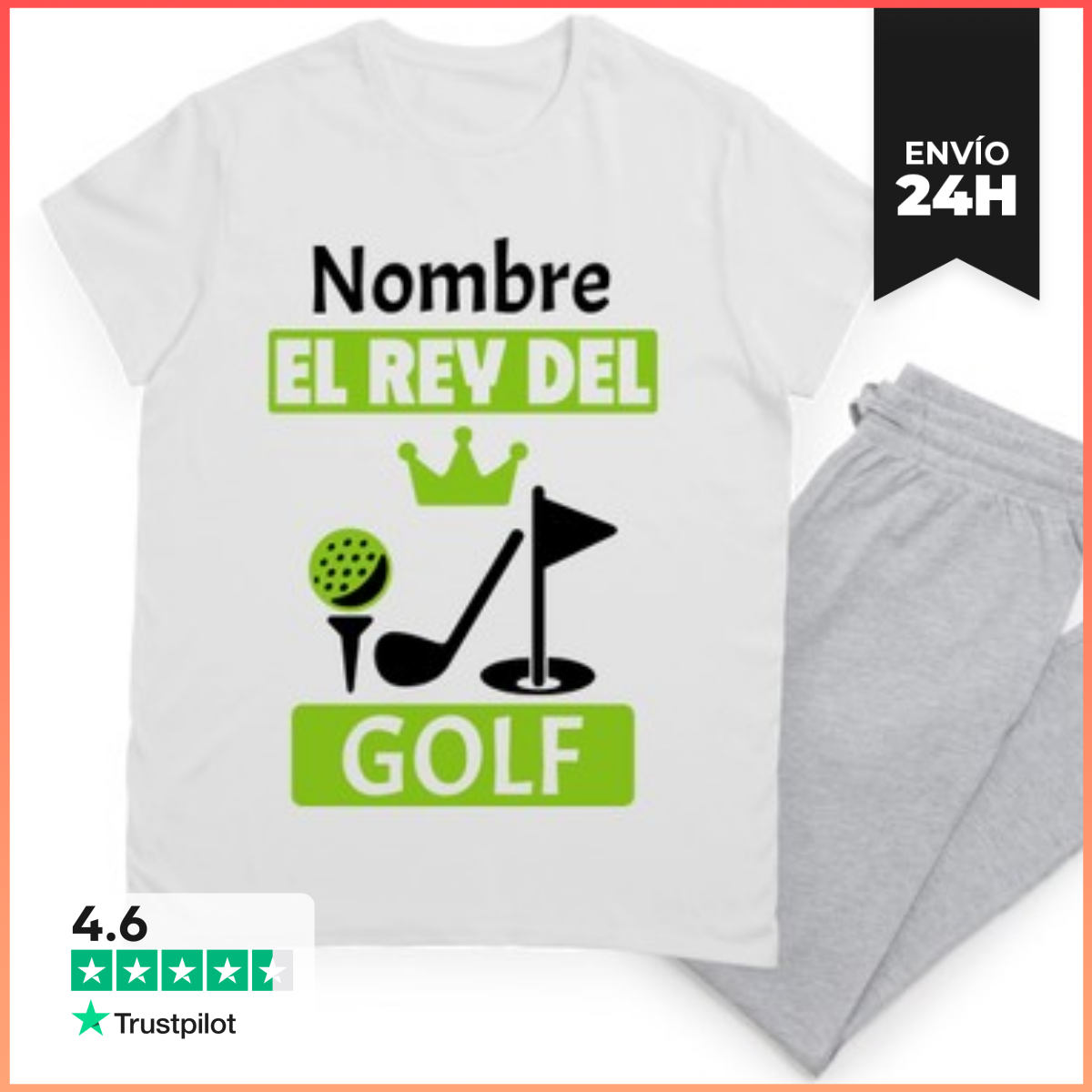 Pijama El rey del golf personalizado laTostadora