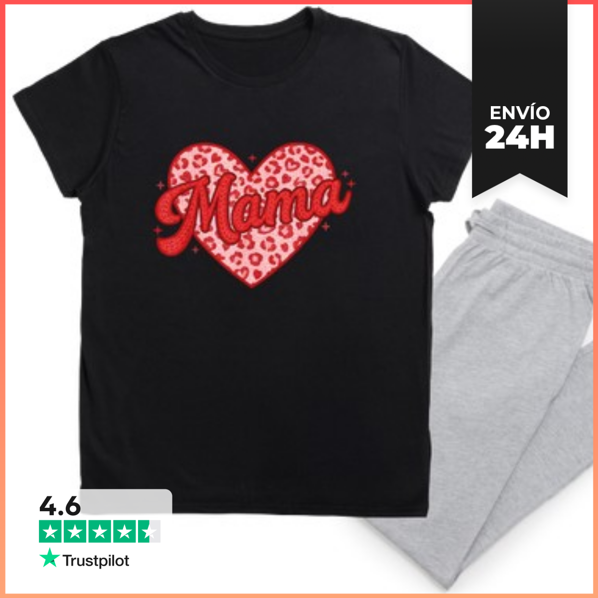 Pijama Mamá Corazón Amor San Valentín Mamá Linda Día De San