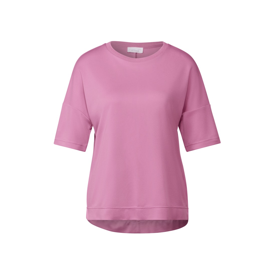 STREET ONE STUDIO - Damen T-Shirt - intense Rosa - Größe: 44 - bei Tara-M