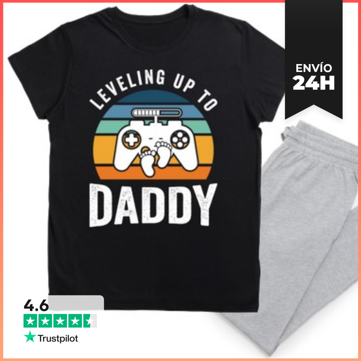 Pijama LEVELING UP TO DADDY GAMER LaTostadora