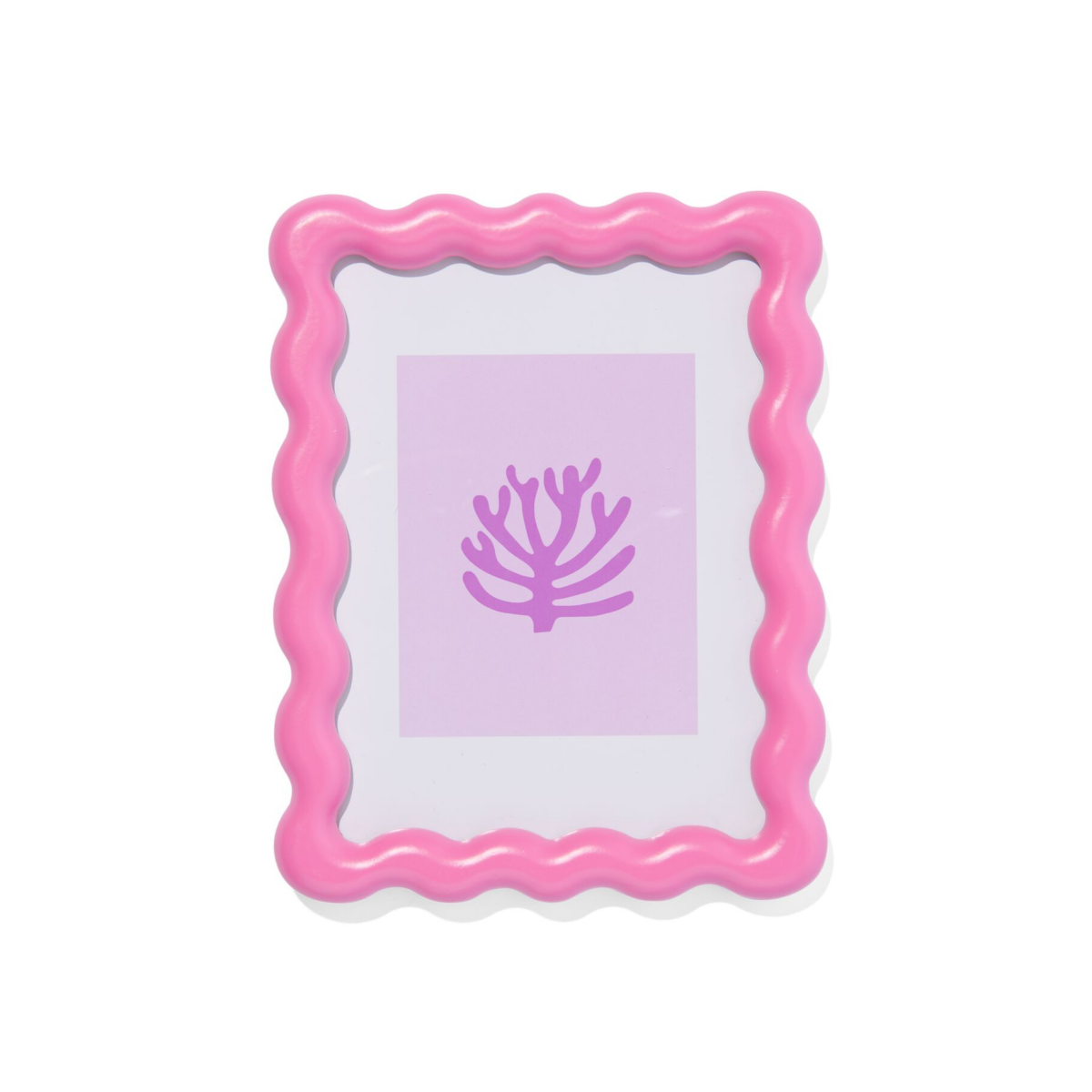 HEMA Fotolijst 15x20cm roze hout golven (felroze)