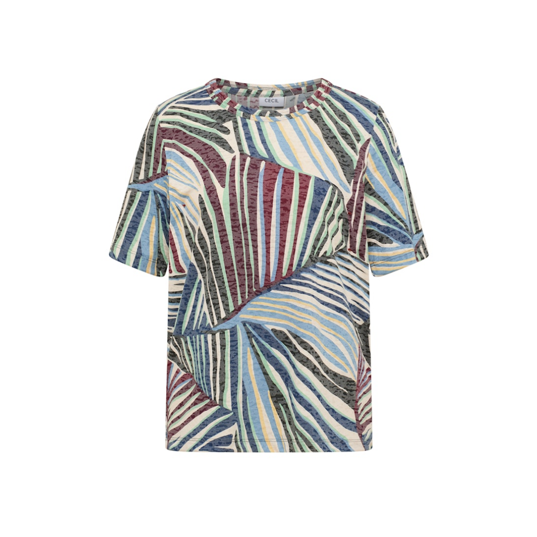 Cecil - Damen T-Shirt - palm breeze green - Größe: XL - bei Tara-M