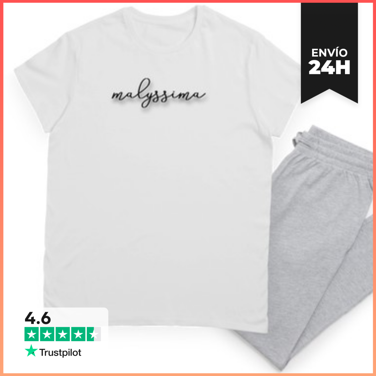 Pijama malyssima hasta durmiendo logo negro laTostadora