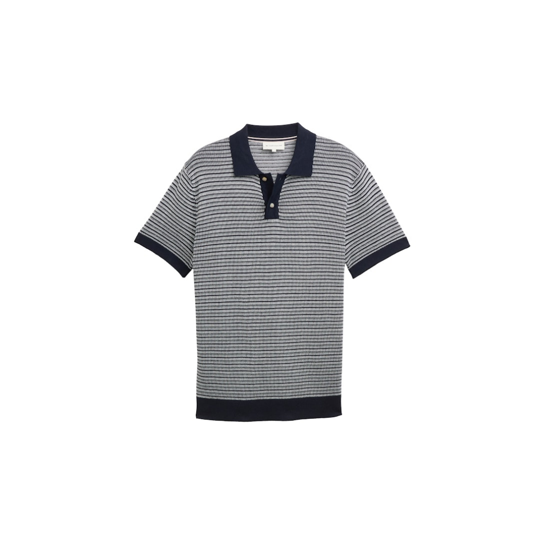 Tom Tailor - Herren Poloshirt - Weiß/Blau - Größe: XL - bei Tara-M