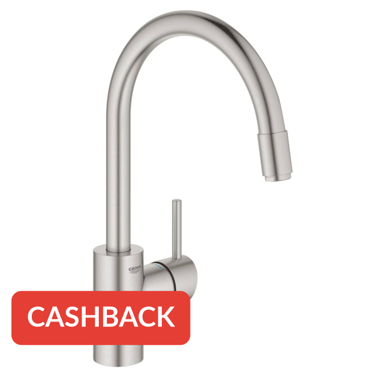 Grohe Concetto keukenmengkraan met uittrekbare uitloop supersteel