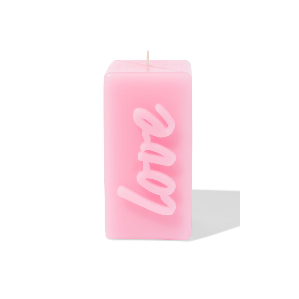 HEMA HEMA Kaars 12.5cm 'love' Roze